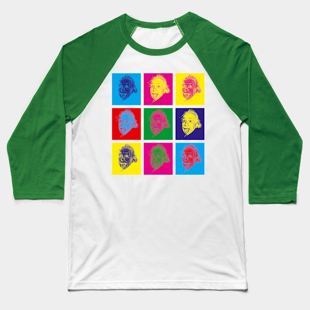 Einstein PopArt Baseball T-Shirt by EagleFlyFree